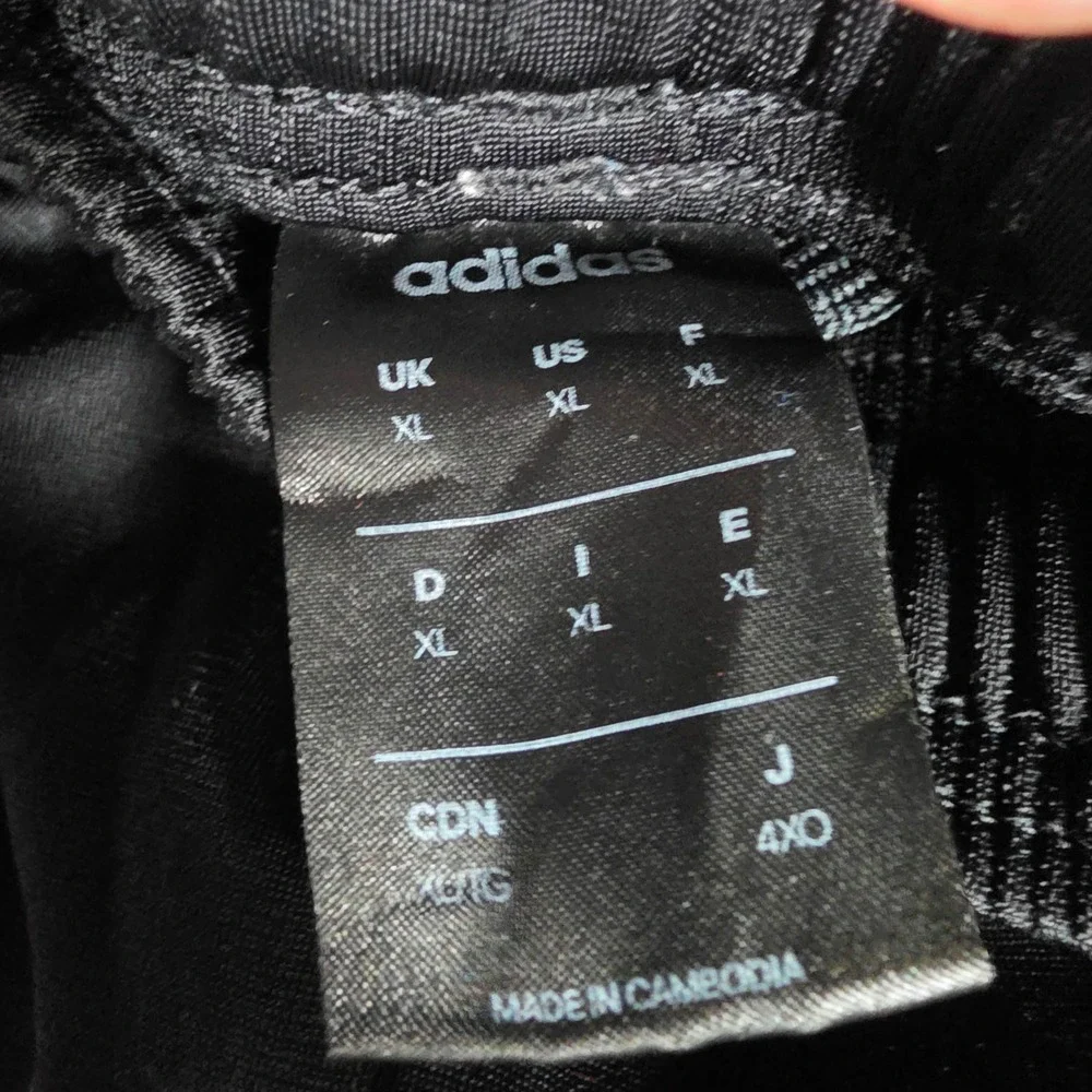 adidas Track Pants Mens XL Black 3-Stripe‎ Athletic Activewear Loungewear